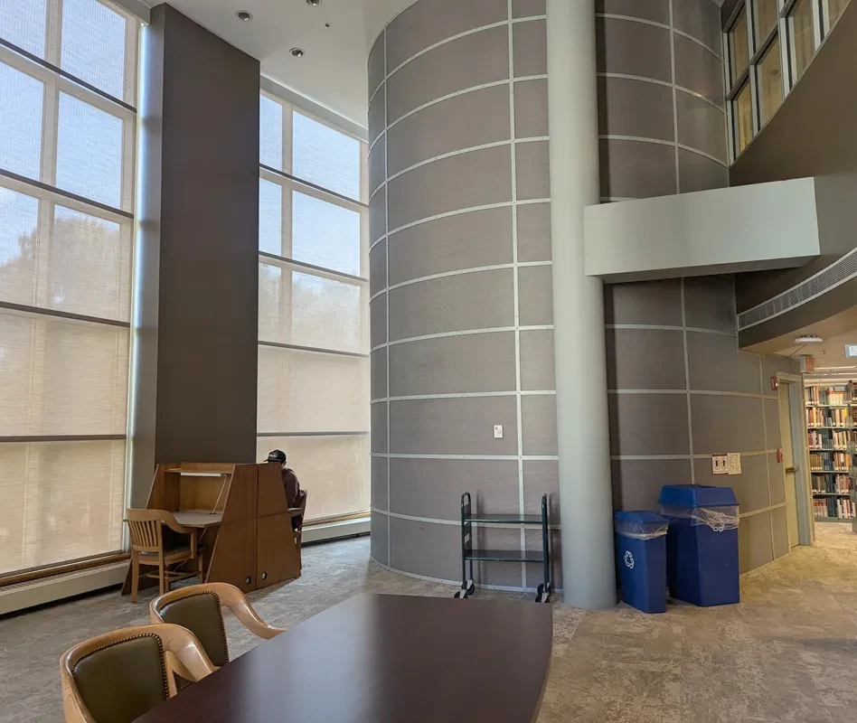 quiet study second floor library