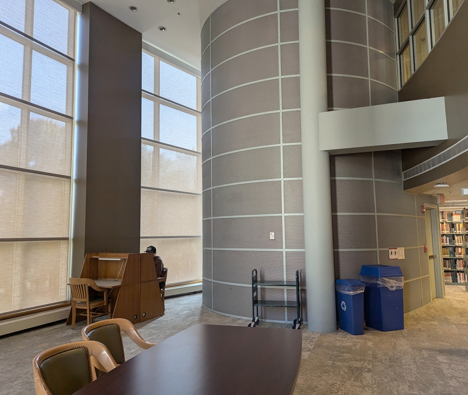 quiet study second floor library