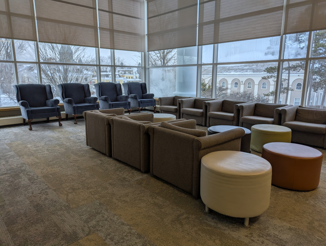 A variety of seating options at Schaffer Library