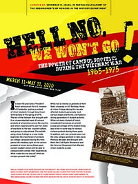 Hell No We Won't Go exhibit poster
