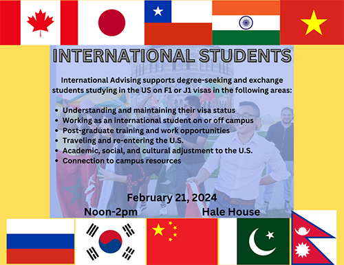 International Students Lunch Topic Flyer