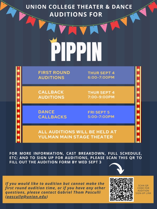 pippin audition poster