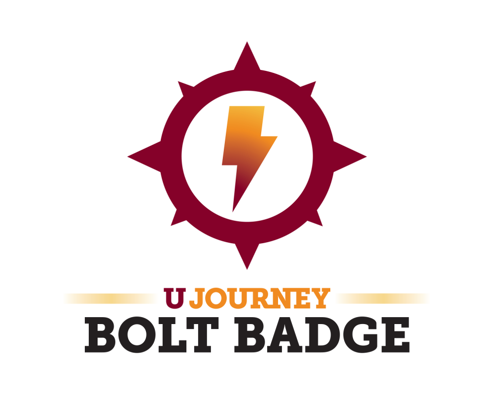An image that says UJOURNEY Bolt Badge