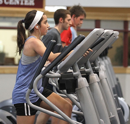 Students excercising on a treadmill
