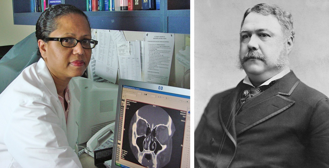 Left: Dr. Estelle Cooke-Sampson, Union College class of 1974 - physician, humanitarian, officer Right: Chester Arthur, the 21st president of the United States