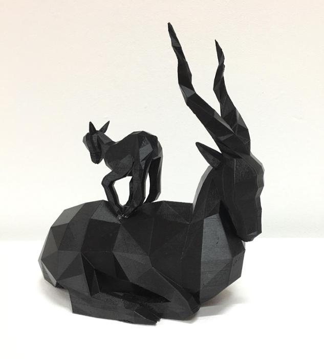 "Markhor" a 3-D model by Sahar Shakeel '20