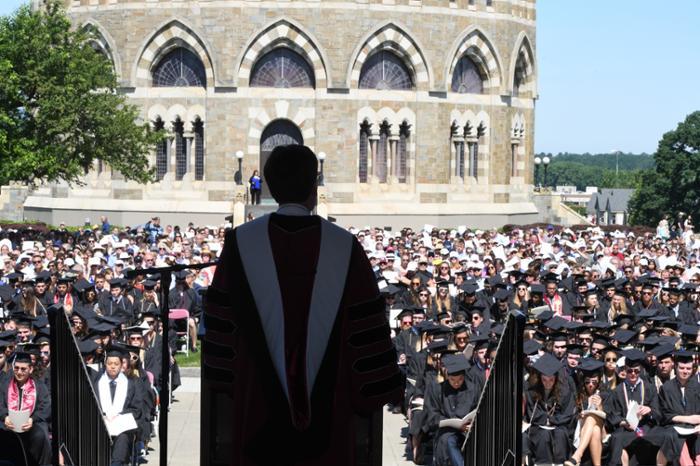 President Stephen C. Ainlay presided over his final Commencement ceremony.