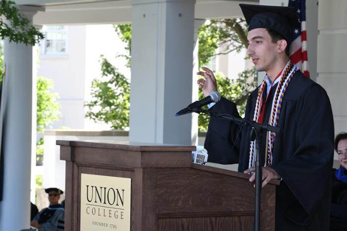 Student speaker Gianluca Avanzato