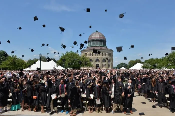 Throw caps in the air post graduation