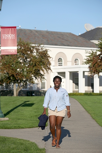Emmanuela Oppong on campus