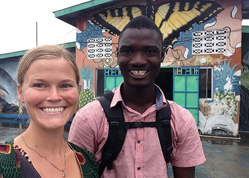 Katie Letheren ’10 and Educate West Point founder, Musa Sheriff,