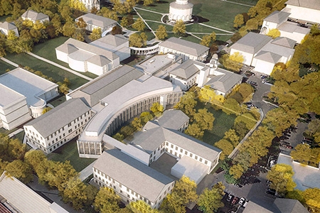 A illustration of the new science and engineering complex