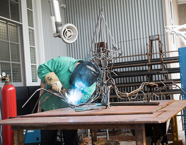 Welding at the visual arts center