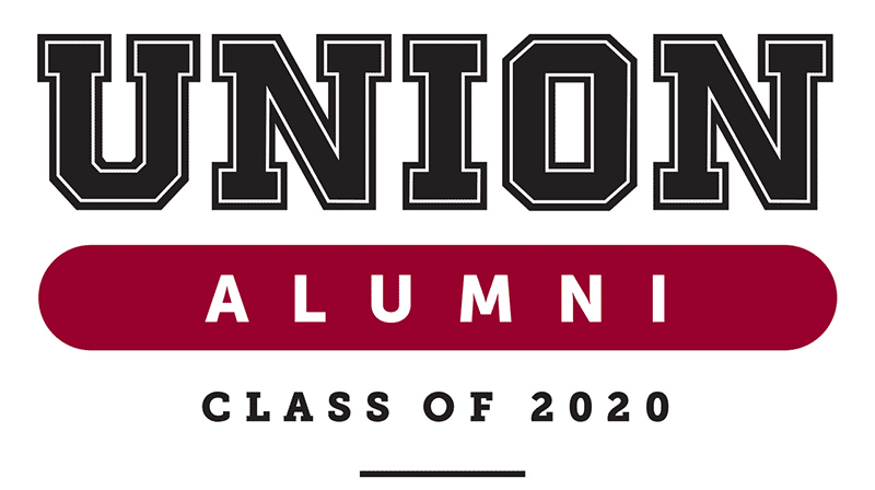 A Zoom background with "Union Alumni"
