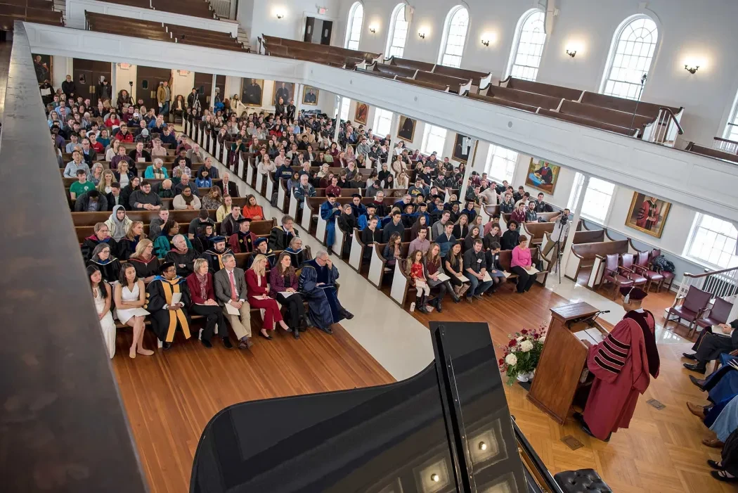 Founders Day ceremonies in Memorial Chapel