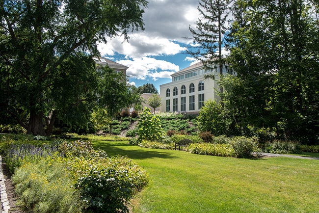 A view of the Henle Dance Pavilion from Jackson's Garden