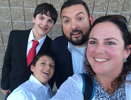 The Castillo family: Nicolas (top left), Vernon, Amy and Alejandro