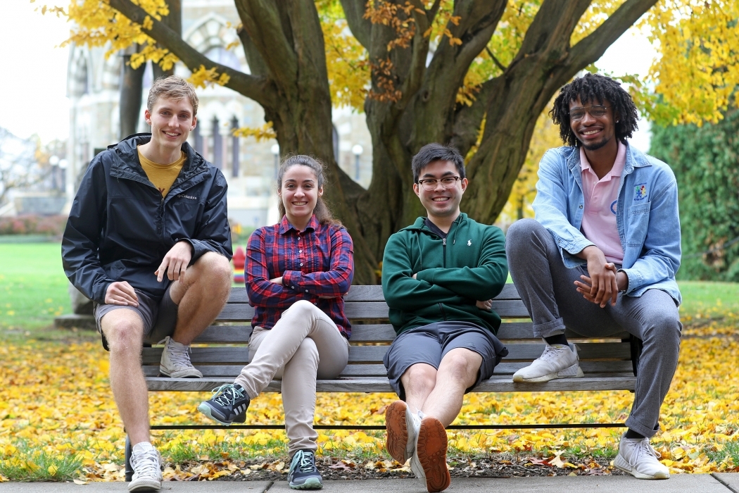 Union's latest University Innovation Fellows: Blake Newcomer ’21, an ID major in geology and economics from Stamford, Conn.; Aikaterini Petridou ‘21, a computer engineering major from Thessaloniki, Greece; Sai Lyon Ho ’22; an Interdepartmental major (ID) in economics and computer science from Caracas, Venezuela; and Madison Holley ‘22, a political science major from Chicago