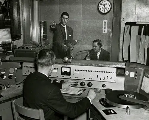 Archival photo of WRUC circa 1960s
