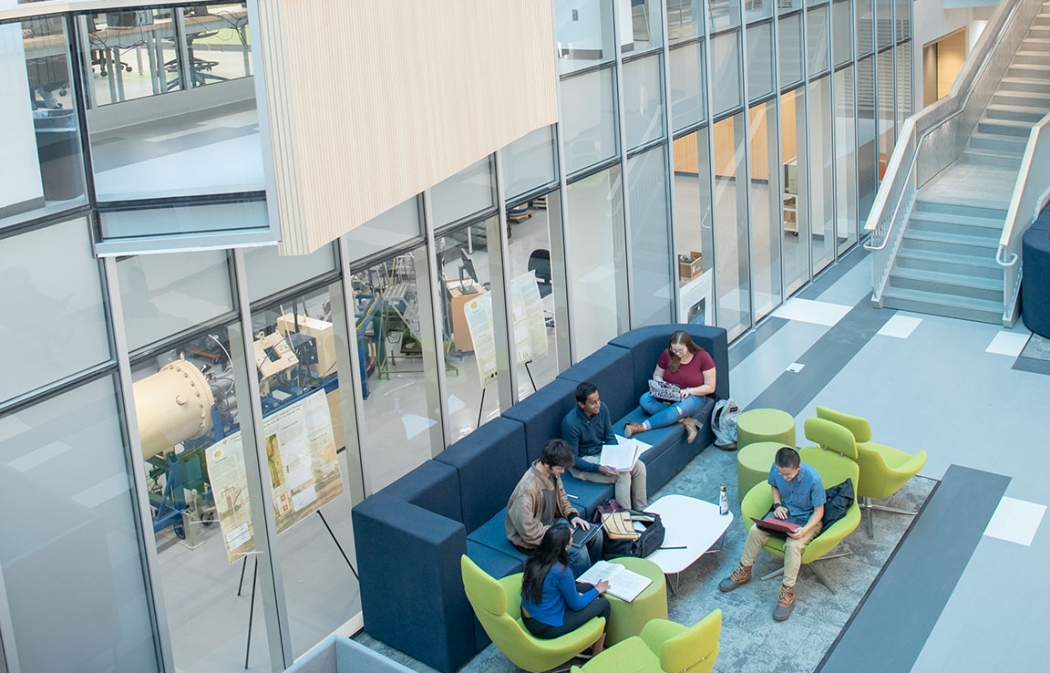 Students studying in Ainlay Hall