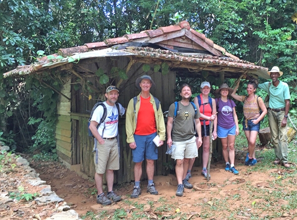 Jeff Corbin, professor of biology (second from left), was part of a team of ecologists who traveled to Cuba to learn how the country’s unique political and economic history might have altered its natural history.