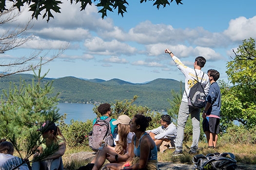 Pre-orientation hike up Buck Mountain