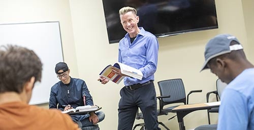 Students and instructor in a French class