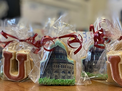 Serogeni Singh, the baker in Dining Services, prepared 330 shortbread cookies