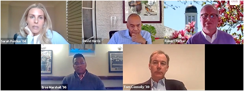 A screen capture of finance panel conversation