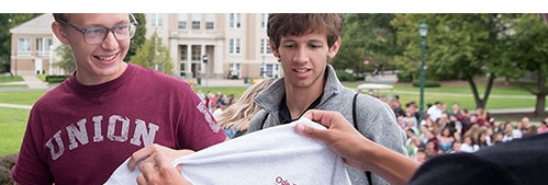 T-shirst with "Ode to Old Union" printed on them.