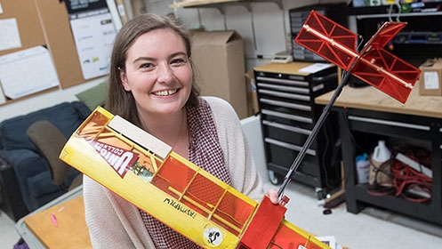 Madeleine Miller was one of 36 students nationwide chosen for the inaugural Brooke Owens Fellowship honoring female undergraduates seeking careers in aviation or space exploration.