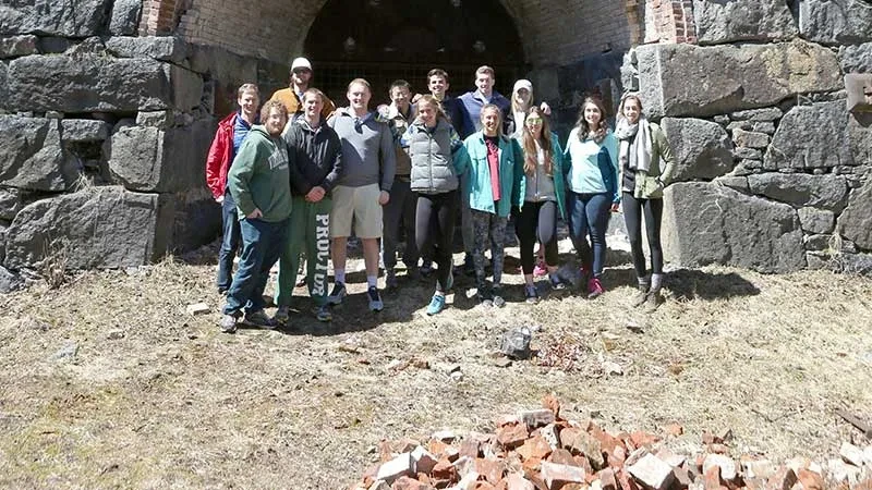 The blast furnance at the abandoned Adirondacks Iron Works
