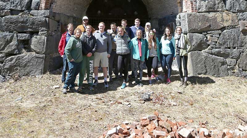 The blast furnance at the abandoned Adirondacks Iron Works