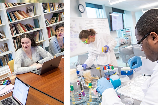 Students engaged in both hummanities and STEM research