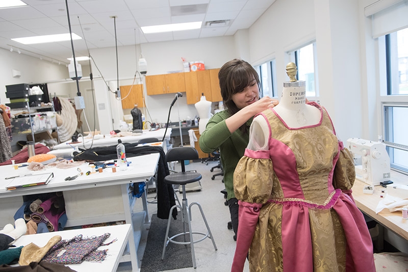 Elizabeth Magas '15 in the costume shop