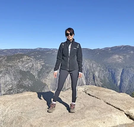 Alicia Dang on a hike in Yosemite National Park