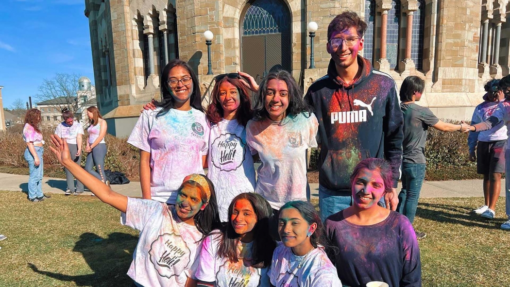 Union students celebrate Holi, a Hindu holiday