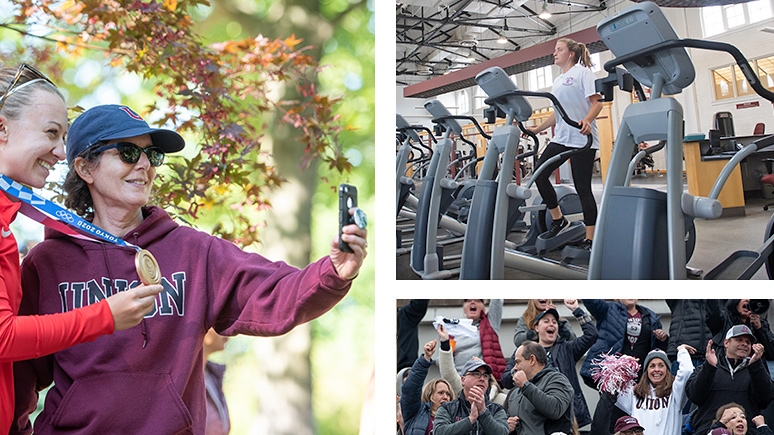 A collage of Union staff having fun on campus
