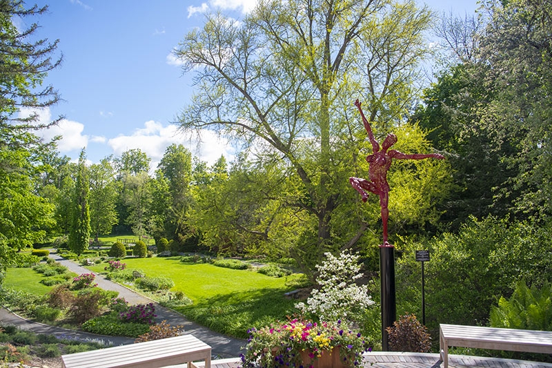 View of Jackson's Garden from near Henle Dance Pavilion