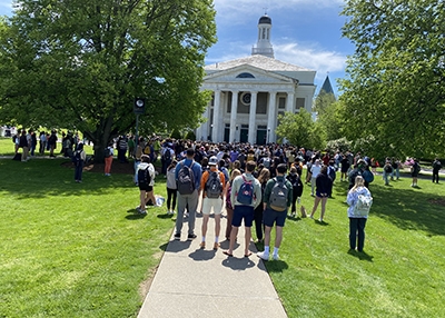 Several hundred attended the May 18 vigil against hate.