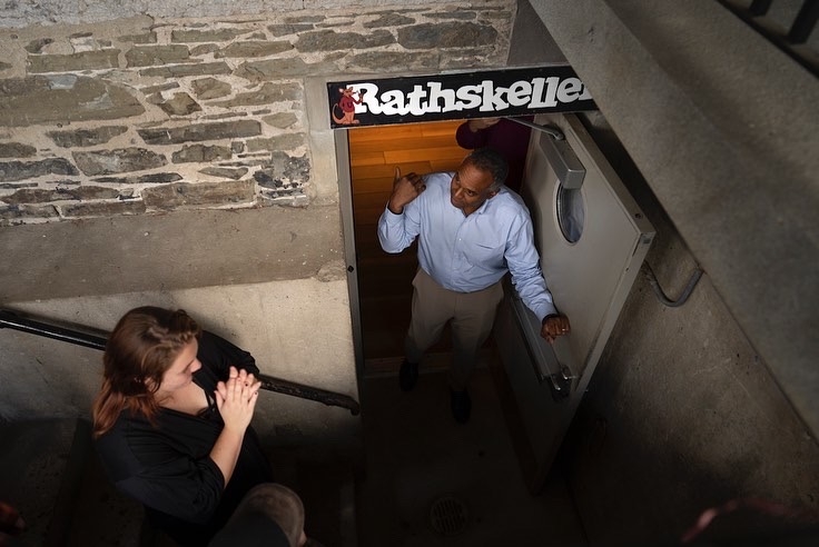 President Harris opens the Rathskeller