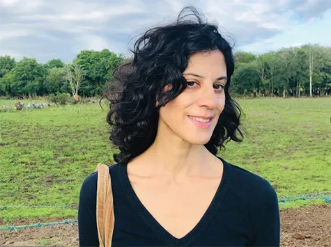 Diane Mehta '88 on a visit to Gort, County Galway, Ireland near Yeats' summer home, Thoor Ballylee Castle