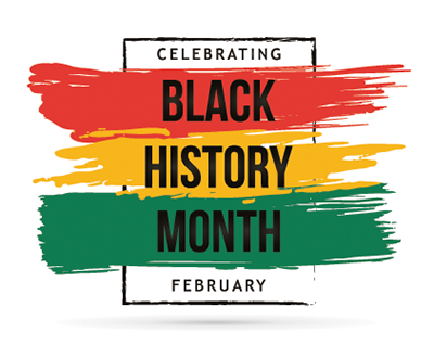 A poster that says Black History Month