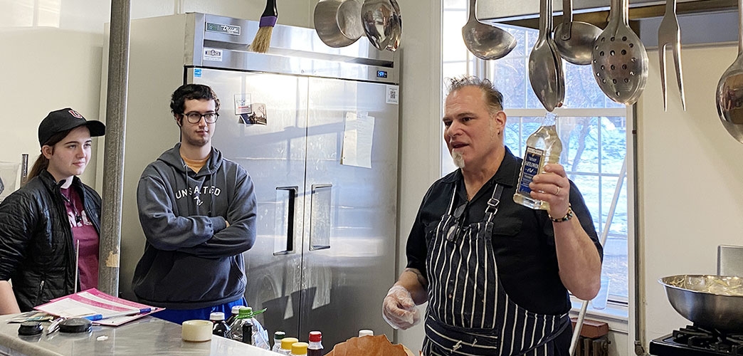 Ric Orlando talks about the type of oil used to cooked latkes.