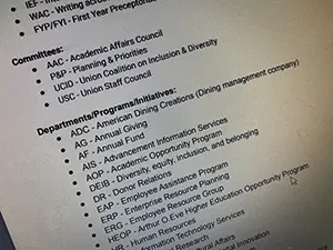 Acronyms of Union 