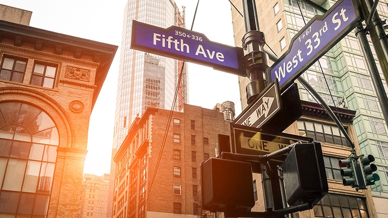 A New York City street scene