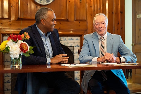 Don Thurston with President David Harris