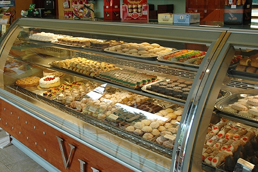 Some baked goods on display at the Villa Italia Bakery 