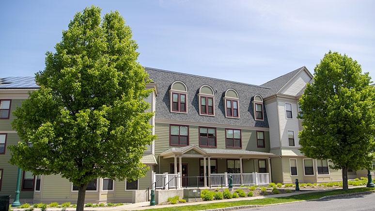 An exterior view of Garnet Commons