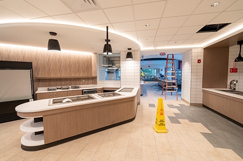 A view of the renovated Reamer dining facilities.